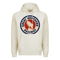 Oatmeal Heather Great Northern Railroad Premium Hoodie - SnappyArt