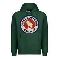 Sports Green Great Northern Railroad Premium Hoodie - SnappyArt