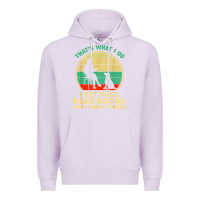 Lilac that what i do i pet dogs read books and i know things t shirt Premium Hoodie - SnappyArt