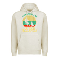 Oatmeal Heather that what i do i pet dogs read books and i know things t shirt Premium Hoodie - SnappyArt
