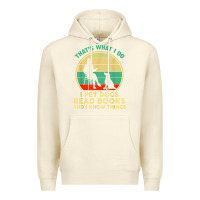 Sandshell that what i do i pet dogs read books and i know things t shirt Premium Hoodie - SnappyArt