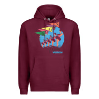 Burgundy the go go's   vacation retro t shirt Premium Hoodie - SnappyArt