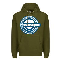 Army Green Laughing Man GHOST IN THE SHELL Classic Premium Hoodie - SnappyArt
