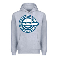 Heather Grey Laughing Man GHOST IN THE SHELL Classic Premium Hoodie - SnappyArt
