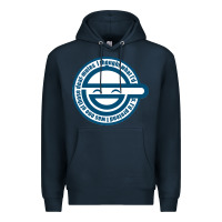 Navy Laughing Man GHOST IN THE SHELL Classic Premium Hoodie - SnappyArt
