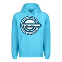 Ocean Blue Laughing Man GHOST IN THE SHELL Classic Premium Hoodie - SnappyArt