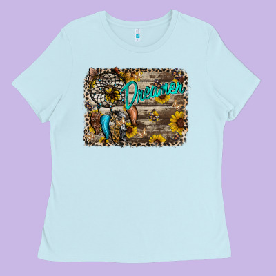 Dreamer Ladies Tee Designed By Racoondesign