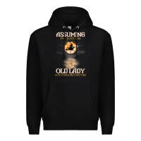 Black assuming i'm just an old lady was your first mistake witch Premium Hoodie - SnappyArt