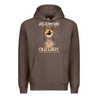 Coffee assuming i'm just an old lady was your first mistake witch Premium Hoodie - SnappyArt
