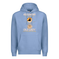 Colony Blue assuming i'm just an old lady was your first mistake witch Premium Hoodie - SnappyArt