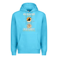 Ocean Blue assuming i'm just an old lady was your first mistake witch Premium Hoodie - SnappyArt