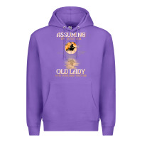 Purple assuming i'm just an old lady was your first mistake witch Premium Hoodie - SnappyArt