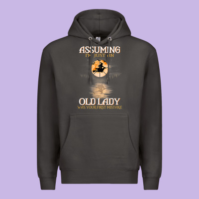 Assuming I'm Just An Old Lady Was Your First Mistake Witch Premium Hoodie Designed By Snappyart