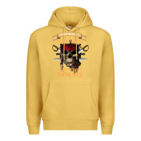 Antique Gold pirate the beatings will continue until morale improves Premium Hoodie - SnappyArt
