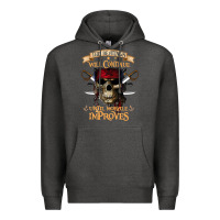 Charcoal Heather pirate the beatings will continue until morale improves Premium Hoodie - SnappyArt