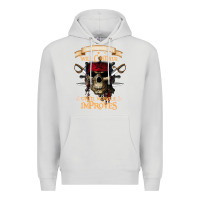 Dove Grey pirate the beatings will continue until morale improves Premium Hoodie - SnappyArt