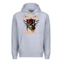 Heather Grey pirate the beatings will continue until morale improves Premium Hoodie - SnappyArt