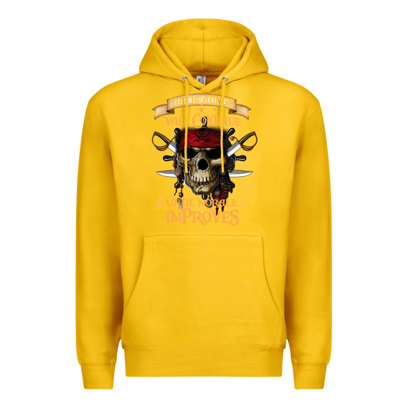 Pirate The Beatings Will Continue Until Morale Improves Premium Hoodie by SnappyArt | Teevron