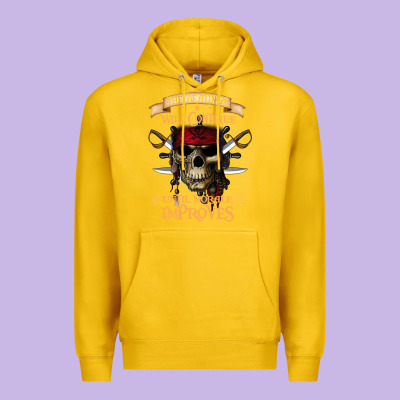 Pirate The Beatings Will Continue Until Morale Improves Premium Hoodie Designed By Snappyart