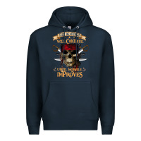 Navy pirate the beatings will continue until morale improves Premium Hoodie - SnappyArt