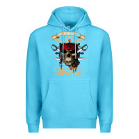 Ocean Blue pirate the beatings will continue until morale improves Premium Hoodie - SnappyArt