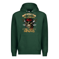 Sports Green pirate the beatings will continue until morale improves Premium Hoodie - SnappyArt