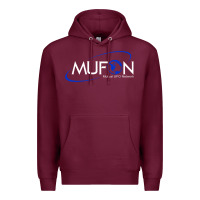Burgundy design mufon mutual ufo network hdb gift for men a Premium Hoodie - SnappyArt