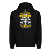 Black forklift operator get out of my way forklift driver t shirt Premium Hoodie - SnappyArt