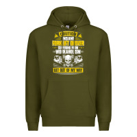 Army Green forklift operator get out of my way forklift driver t shirt Premium Hoodie - SnappyArt