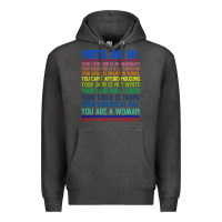 Charcoal Heather Vote As If Your Life Depends On It Human Rights Premium Hoodie - SnappyArt
