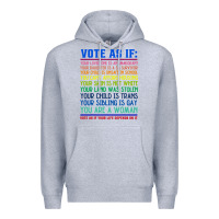 Heather Grey Vote As If Your Life Depends On It Human Rights Premium Hoodie - SnappyArt