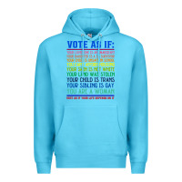 Ocean Blue Vote As If Your Life Depends On It Human Rights Premium Hoodie - SnappyArt