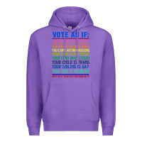 Purple Vote As If Your Life Depends On It Human Rights Premium Hoodie - SnappyArt