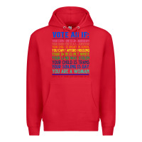 Red Vote As If Your Life Depends On It Human Rights Premium Hoodie - SnappyArt