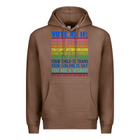 Chestnut Vote As If Your Life Depends On It Human Rights Premium Hoodie - SnappyArt