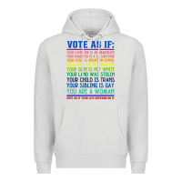 Dove Grey Vote As If Your Life Depends On It Human Rights Premium Hoodie - SnappyArt