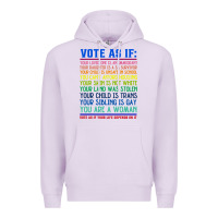 Lilac Vote As If Your Life Depends On It Human Rights Premium Hoodie - SnappyArt
