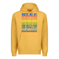 Mustard Vote As If Your Life Depends On It Human Rights Premium Hoodie - SnappyArt
