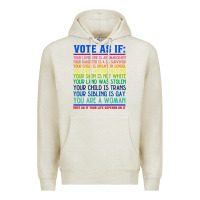 Oatmeal Heather Vote As If Your Life Depends On It Human Rights Premium Hoodie - SnappyArt
