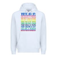 White Vote As If Your Life Depends On It Human Rights Premium Hoodie - SnappyArt