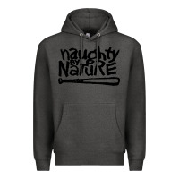Charcoal Heather naughty by nature Premium Hoodie - SnappyArt