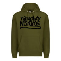 Army Green naughty by nature Premium Hoodie - SnappyArt