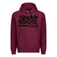 Burgundy naughty by nature Premium Hoodie - SnappyArt