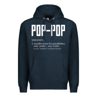 Navy Pop Pop Gifts Grandpa Fathers Day Pop-Pop Premium Hoodie - SnappyArt