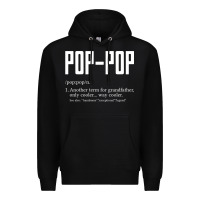 Black Pop Pop Gifts Grandpa Fathers Day Pop-Pop Premium Hoodie - SnappyArt