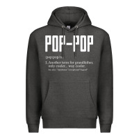 Charcoal Heather Pop Pop Gifts Grandpa Fathers Day Pop-Pop Premium Hoodie - SnappyArt