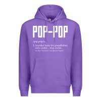 Purple Pop Pop Gifts Grandpa Fathers Day Pop-Pop Premium Hoodie - SnappyArt