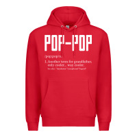 Red Pop Pop Gifts Grandpa Fathers Day Pop-Pop Premium Hoodie - SnappyArt