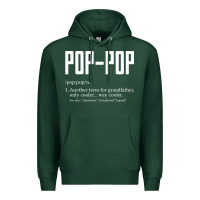 Sports Green Pop Pop Gifts Grandpa Fathers Day Pop-Pop Premium Hoodie - SnappyArt
