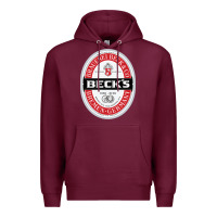 Burgundy Beck’s-Dark Premium Hoodie - SnappyArt
